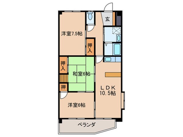 ガ－デン山内５の物件間取画像